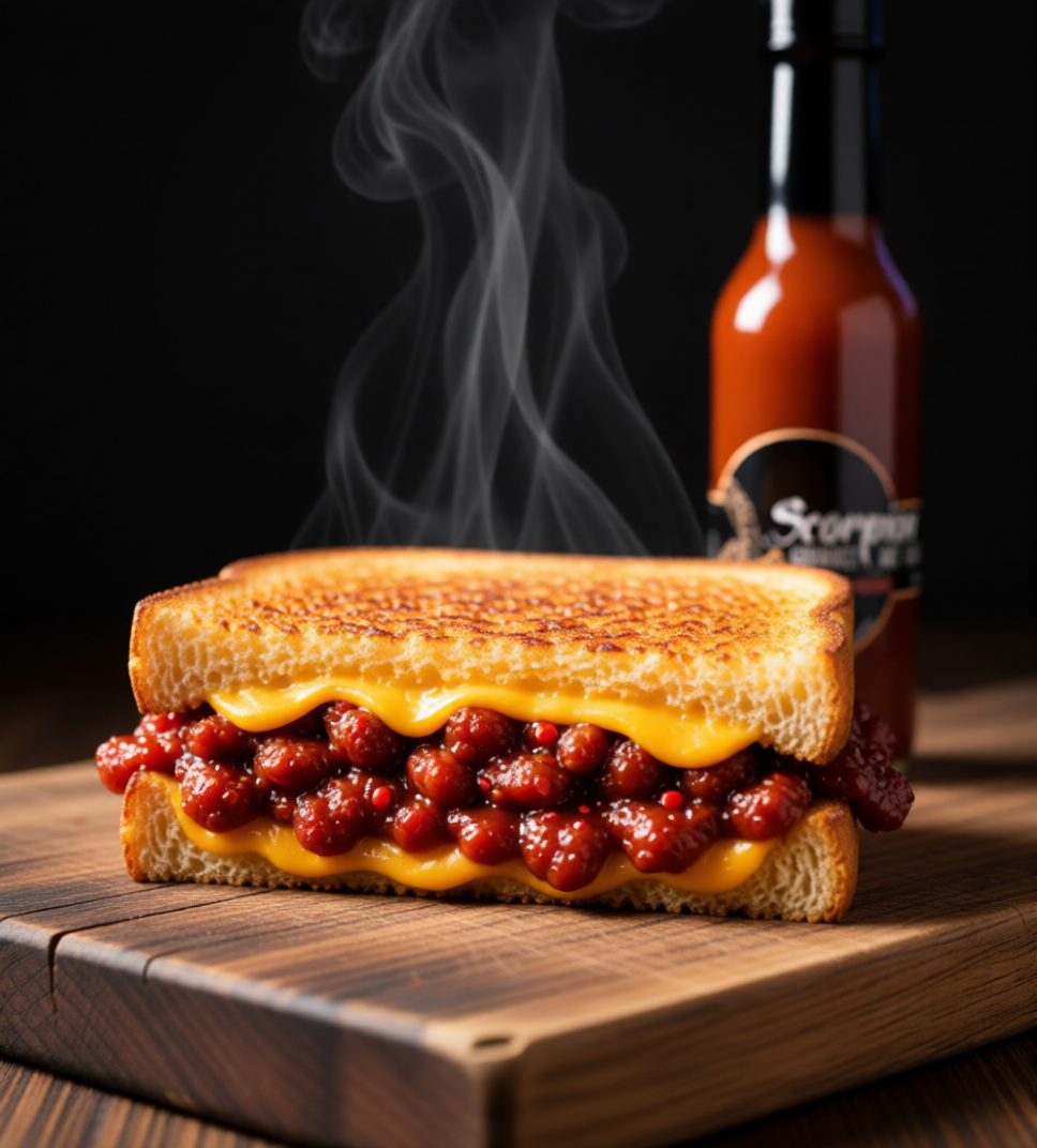 Five-Alarm Grilled Cheese with Spicy Bacon Jam