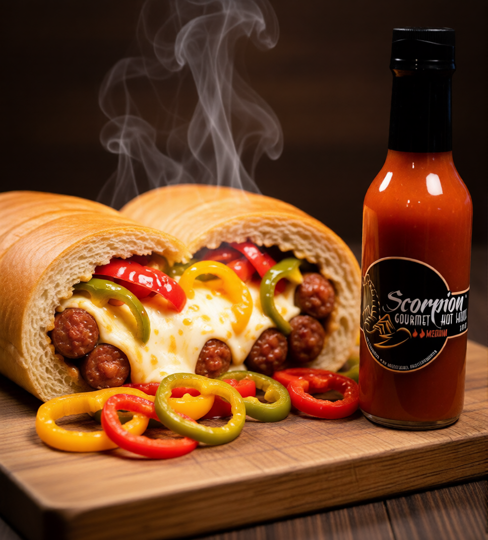 Scorpion Sub Recipe: Sausage & Pepper Hoagie with Mango Glaze